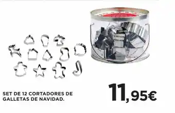 Hipercor Set de 12 Cortadores de Galletas de Navidad oferta