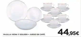 Hipercor Vajilla Viena y Golden + Juego de Café oferta