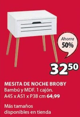 JYSK Mesita de Noche Broby oferta