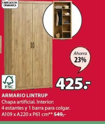 JYSK Armario Lintrup oferta