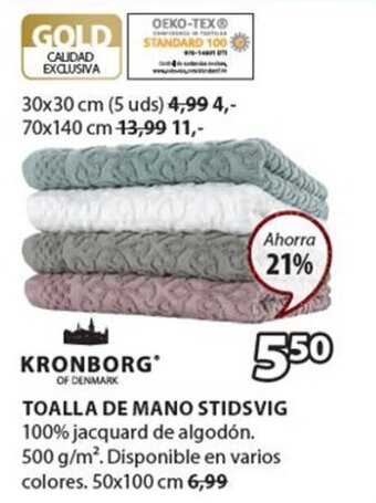 JYSK Toalla de Mano Stidsvig oferta