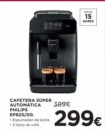 Hipercor Cafetera Súper Automática Philips EP820/00 oferta