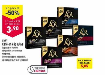 ALDI L'or café en cápsulas oferta