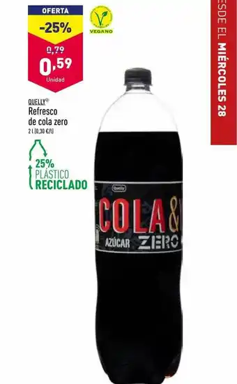 ALDI Quelly refresco de cola zero oferta