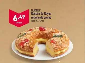 ALDI El horno roscón de reyes relleno de crema oferta