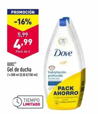 ALDI Dove gel de ducha oferta