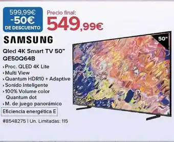 Costco Samsung aled 4k smart tv 50 oferta