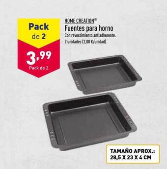 ALDI Home creation fuentes para horno oferta