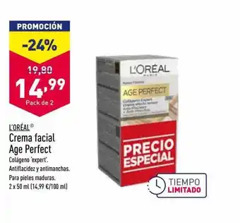 ALDI L'oréal crema facial age perfect oferta