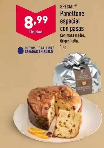 ALDI Special panettone especial con pasas oferta
