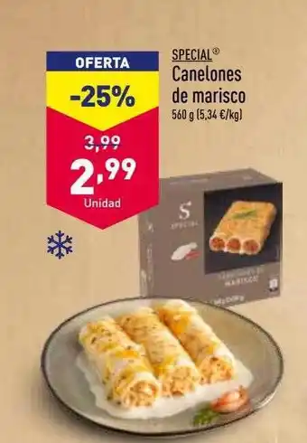 ALDI Special canelones de marisco oferta