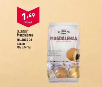 ALDI El horno magdalenas rellenas de cacao oferta