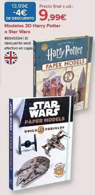 Costco Modelos 3d harryy potter o star wars oferta