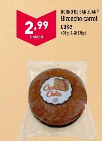 ALDI Horno de san juan bizcocho carrot oferta