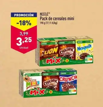 ALDI Nestlé pack de cereales mini oferta
