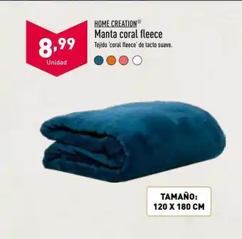 ALDI Home creation manta coral fleece oferta