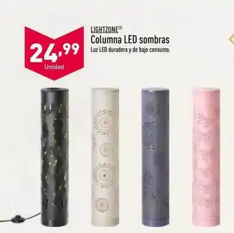ALDI Lightzone columna led sombras oferta