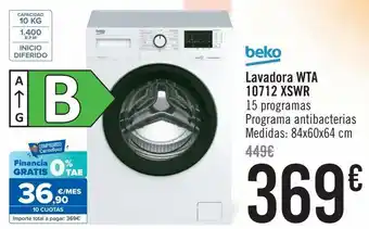 Carrefour Lavadora wta 10712 xswr beko oferta