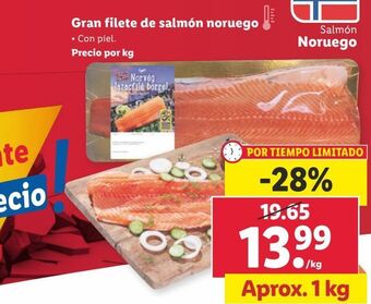 Lidl Filetes de salmón oferta