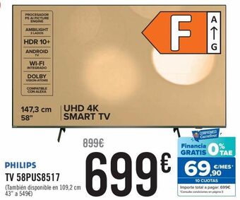 Carrefour Philips tv 58pus8517 oferta