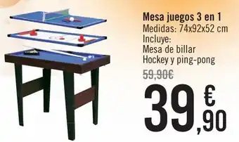 Carrefour Mesa juegos 3 en 1 oferta