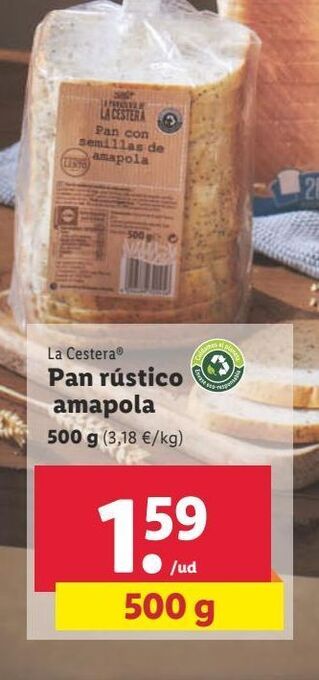 Lidl Pan rústico la cestera oferta