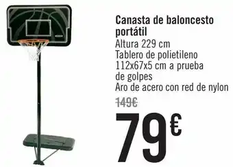 Carrefour Canasta de baloncesto portátil oferta