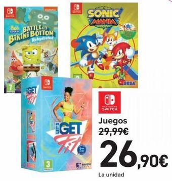 Carrefour Juegos nintendo switch oferta