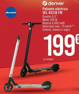 Carrefour Patinete eléctrico sel-65230 fw denver oferta