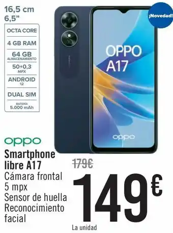 Carrefour Smartphone libre a17 oppo oferta