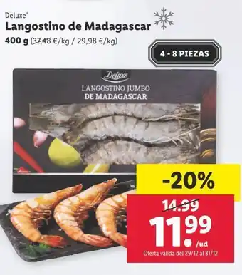 Lidl Langostinos deluxe oferta