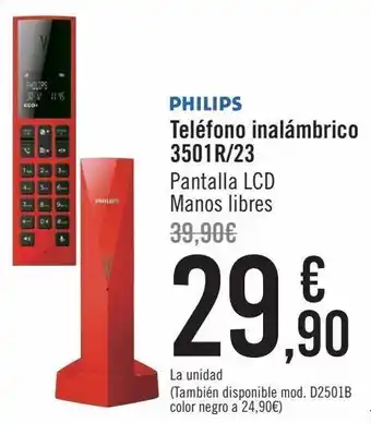 Carrefour Teléfono inalámbrico 3501r/23 philips oferta