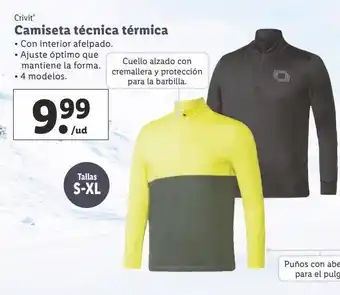 Lidl Camiseta térmica crivit oferta