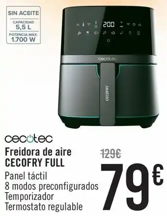 Carrefour Freidora de aire cecofry full cecotec oferta