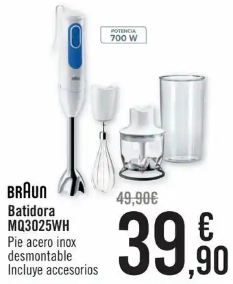 Carrefour Batidora mq3025wh braun oferta