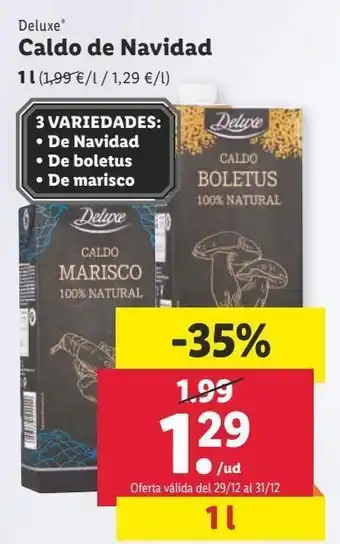 Lidl Caldo de navidad deluxe oferta
