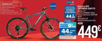 Carrefour Bicicleta mtb supernova graffiti oferta