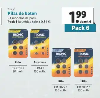 Lidl Pilas tronic oferta