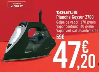 Carrefour Plancha geyser 2700 taurus oferta