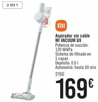 Carrefour Aspirador sin cable mi vacuum g9 xiaomi oferta