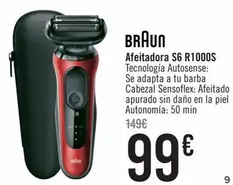 Carrefour Afeitadora s6 r1000s braun oferta
