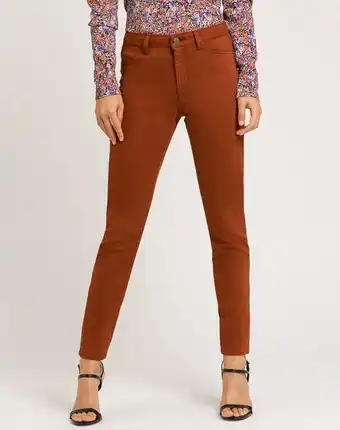 Naf Naf Pantalón pitillo color marrón oferta