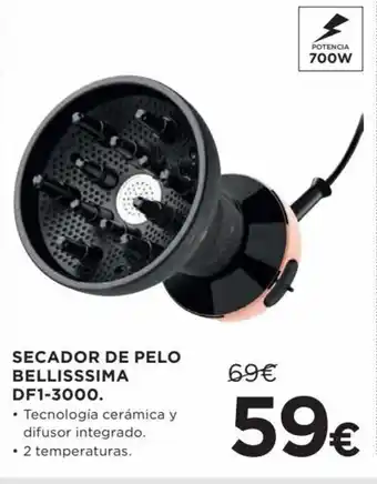 Hipercor Secador de pelo bellisssima DF1-3000 oferta