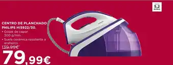 Hipercor Centro de planchado philips HI5922/30 oferta