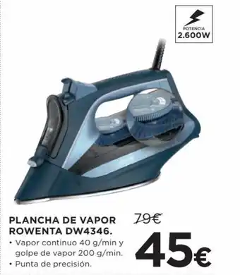 Hipercor Plancha de vapor rowenta DW4346 oferta