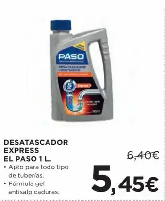 Hipercor Desatascador express el paso 1 L oferta