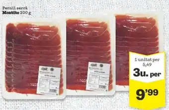 Sorli Pernil Serrà Montito 200g oferta