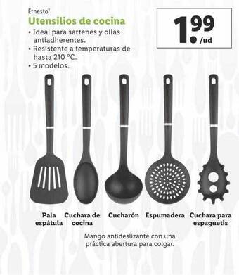 Lidl Ernesto utensilios de cocina oferta