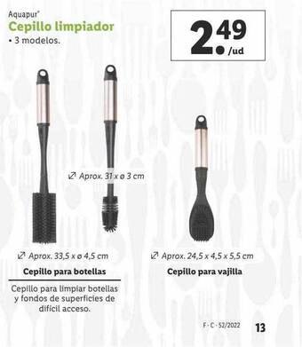 Lidl Aquapur cepillo limpiador oferta