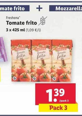 Lidl Freshona tomate frito oferta
